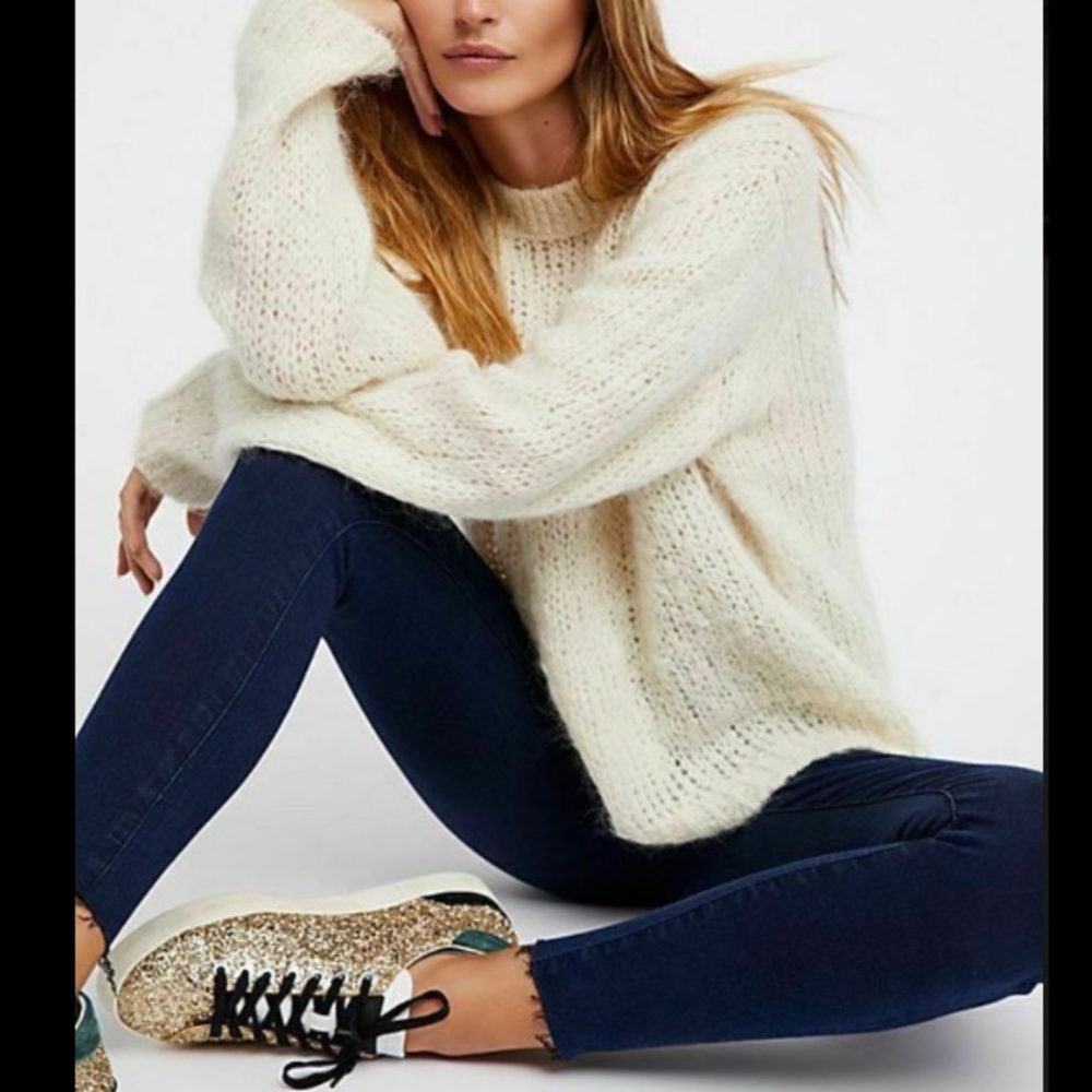 New! Free People dark denim raw hem  - L / 30